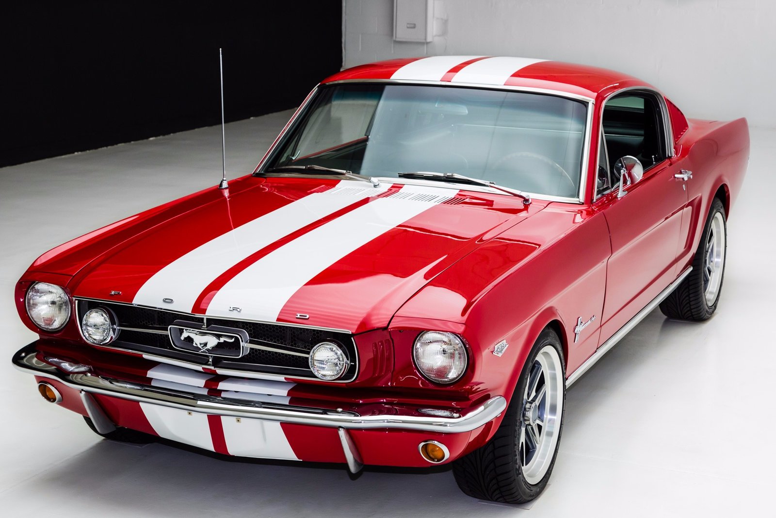 For Sale Used 1965 Ford Mustang Fastback AC Shelby Stripes | American Dream Machines Des Moines IA 50309