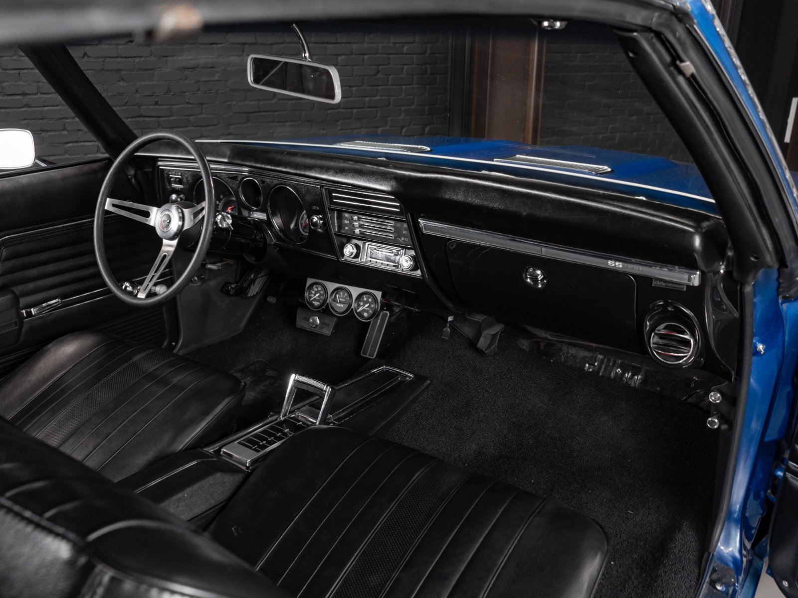 Used 1969 Dark Blue Chevrolet Malibu | 396 Big Block Replacement Engine | SS Hood & Stripes  | Chevy Rally Wheels image 28